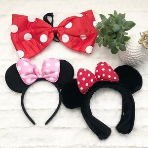 Set of Minnie Mouse Headbands & Light Up Bow